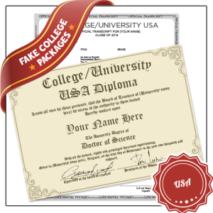 Fake College University USA Diploma