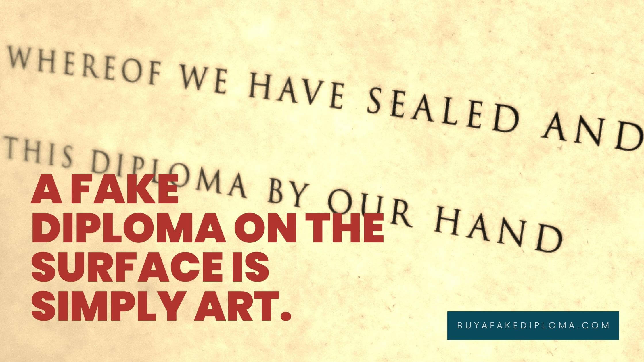 is a fake diploma nothing more than legal fine art